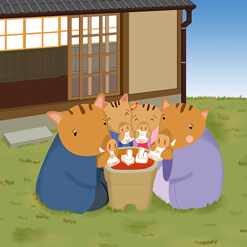 イノシシの家族